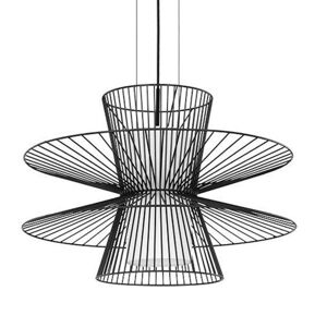 Függő lámpa Dulverton ketrecbúrával Ø 58 cm