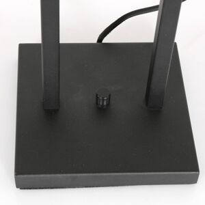 Stang 3703ZW asztali lámpa, fekete/természetes fonott anyagból készült