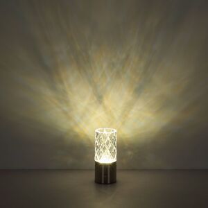 LED-es újratölthető asztali lámpa Lunki, matt fekete, magasság 19 cm, CCT