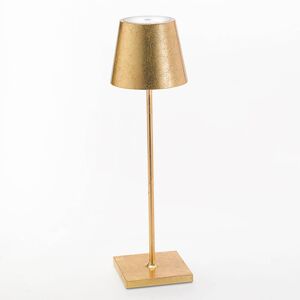 LED lámpa Poldina dekorációval, hordozható, arany
