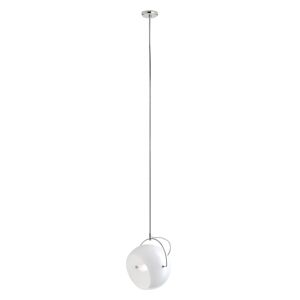 Fabbian Beluga Fehér üveg függő lámpa, Ø 20 cm