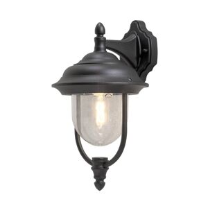 Kültéri fali lámpa Parma, fekete izzós függő lámpa