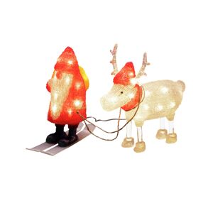 LED lámpa karácsonyi mikulás és rénszarvas IP44