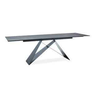 Étkezőasztal, fekete/matt, WESTIN I (160-240)X90