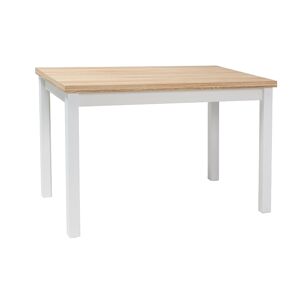 Étkezőasztal fehér/matt/tölgy, ADAM 100x60