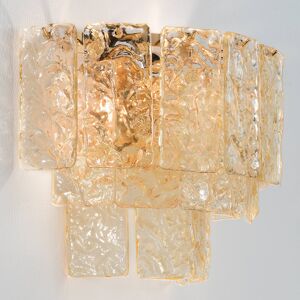 Üveg fali lámpa Glace arany tartóval