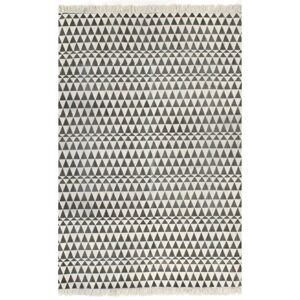 Fekete-fehér pamut szőnyeg mintával PROVE 120 x 180 cm
