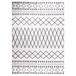 Fekete-fehér csúszásgátló szőnyeg SIKKER 120x180 cm