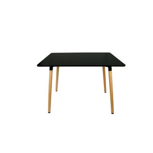 Fekete étkezőasztal BERGEN 100x70 cm