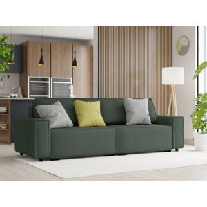 SMART sötétzöld kinyitható háromüléses kanapé