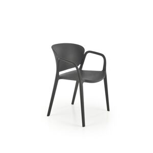 K491 fekete műanyag szék