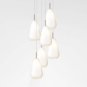 Nuura Anoli 6 függő lámpa, hat izzós fehér