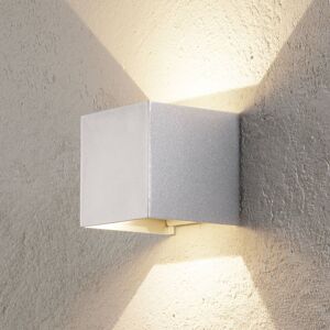LED külső fali világítás Cube fel/le 10 cm alu
