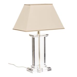 Veronique asztali lámpa, széles láb, krém/arany