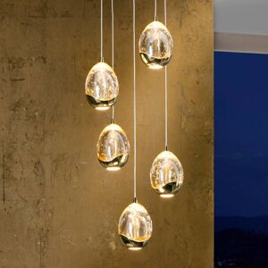 LED függőlámpa Rocio, 5 lámpás, arany színben
