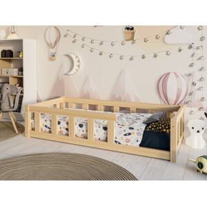 ELIS DESIGN Gyerekágy leesésgátlóval - alacsony ágy méret: 80 x 180 cm