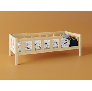 ELIS DESIGN Gyerekágy leesésgátlóval - lábakkal ágy méret: 100 x 190 cm, fiók, lábak: lábakkal, fiók nélkül