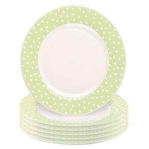 Altom Punto II desszertes tányér készlet, 6 db-os, zöld