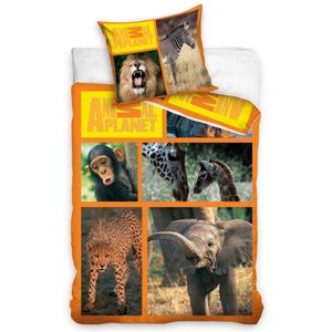 Carbotex Animal Planet - Szafari pamut ágyneműhuzat, 140 x 200 cm, 70 x 80 cm
