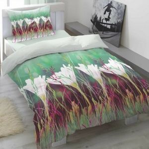 Aria Floral szatén ágyneműhuzat, 140 x 200 cm, 70 x 90 cm