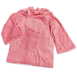 Comfort takaró ujjakkal és zsebbel, rózsaszín, 180 x 135cm