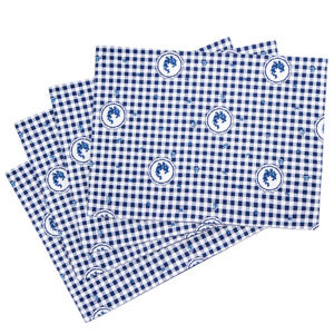 Country tányéralátét kék kockás, 33 x 45 cm, 4 db-os szett
