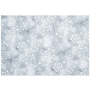 Csillagok karácsonyi abrosz, ezüst, 30 x 45 cm