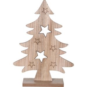 Fából készült karácsonyfa Caulonia barna, 31 cm