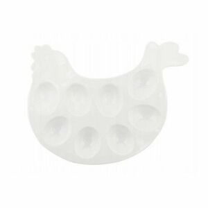 Florina Csirke porcelán tojástányér, 26,5 x 20,5 x 2 cm