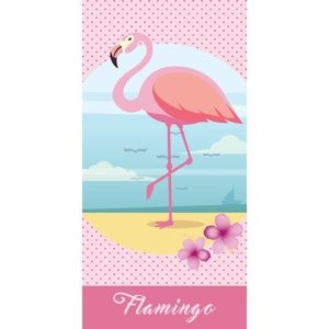 Gyerek törülköző Flamingó, 70 x 140 cm