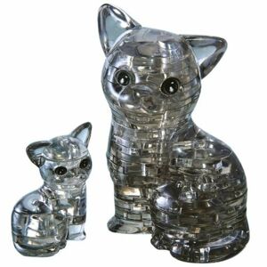 HCM Kinzel 3D kristály puzzle Macska és cica, 49db