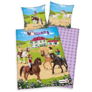 Horse club gyermek pamut ágynemű, 140 x 200 cm, 70 x 90 cm