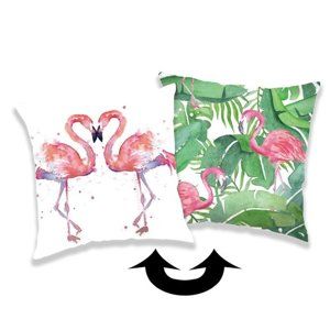 Jerry Fabrics Flamingo párna flitterekkel, 01, 40 x 40 cm