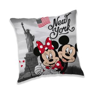 Jerry Fabrics párna Mickey és Minnie New Yorkban, 40 x 40 cm
