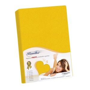 Kamilla frottír lepedő, sárga, 200 x 220 cm, 200 x 220 cm