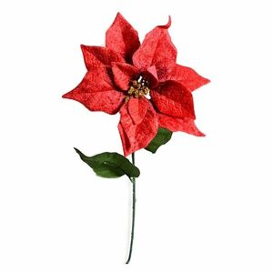 Karácsonyi bársony rózsa, piros, 20 cm x 65 cm