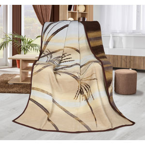Karmela plus Páfrány takaró, bézs, 150 x 200 cm
