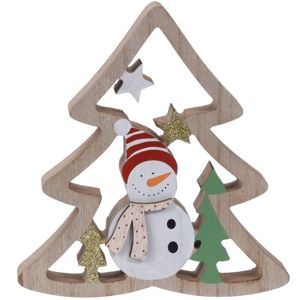 Koopman Karácsonyi dekoráció Snowman's tree, 17 cm