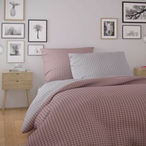 Kvalitex Nordic Kare pamut ágynemű, rózsaszín, 140 x 200 cm, 70 x 90 cm