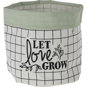 Let Love Grow textil virágtartó kaspó, 20 x 1 8 cm, sötétzöld