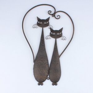 Macskák fém fali dekoráció, 52 cm