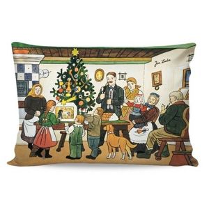 Matějovský márkájú párnahuzat, Deluxe Josef Lada A karácsonyfánál, 33 x 50 cm