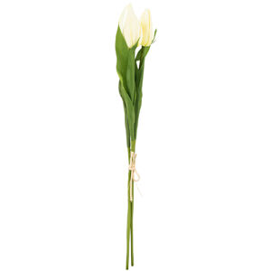 Mesterséges tulipán csokor krém, 50 cm