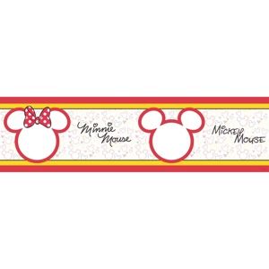 Mickey Mouse és  Minnie öntapadós bordűr tapéta, 500 x 14 cm 