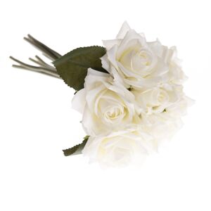 Mű rózsacsokor, fehér, 18 x 26 cm
