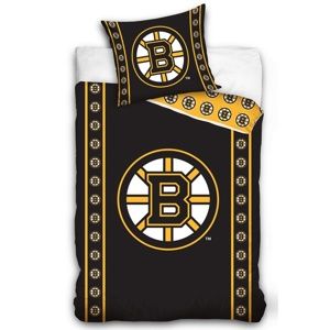NHL Boston Bruins Stripes pamut ágynemű, 140 x 200 cm, 70 x 90 cm