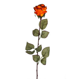 Nagyvirágú rózsa művirág, 72 cm, sötét narancssárga