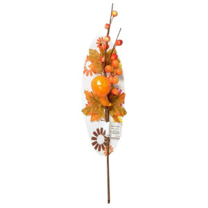 Őszi ág bogyókkal, tökkel és levelekkel, 40 cm