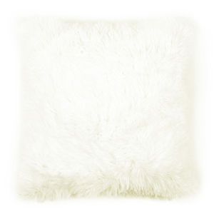 Párnahuzat Peluto Uni szőrӧs fehér, 40 x 40 cm
