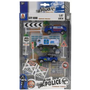 Rendőrség gyermek játékkészlet, 10 db-os